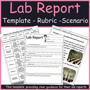 Lab Report Template|Science Experiment Recordin Sheet|Scientific Method Activity