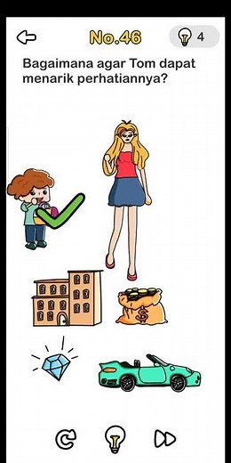 Brain Out Level 46 , Bagaimana agar Tom dapat menarik perhatian nya? #brainout #brainoutlevel46