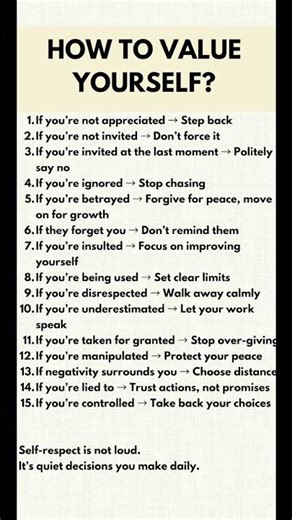 15 Powerful Rules to Value Yourself and Build Self-Respect #psychologicalsafety #mindfulleader