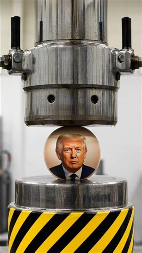 Trump Toy vs Hydraulic Press! 🇺 Will He Survive? | Smash Science 4k #Trump #HydraulicPress