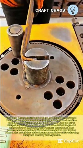 Steel bar bending machine process