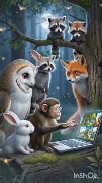 “Jungle Animals Learn Computer 😱 | Amazing Teamwork Story 🐾💻 #youtubeshorts #shorts