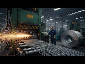 Amazing FULL PROCESS:How Expanded Metal Mesh is Made in the Factory |Satisfying Industial Production