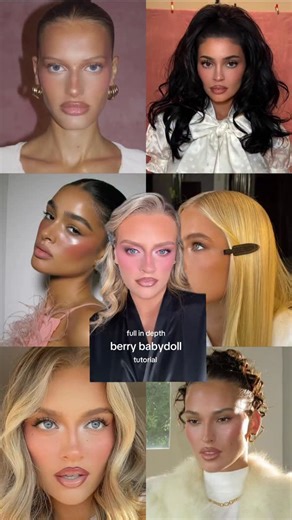 Makeupwlp on Instagram: "berry babydoll in depth tutorial🎀🍓 a deep berry blush + soft rose eyelook perfect for holiday season🤭!! PRODUCTS [primer] @iconic.london blurring primer [base] @hudabeauty easy blur foundation @elfcosmetics hydrating camo concealer light peach @kosas magic concealer @toofaced concealer shade golden beige [blush + bronzer] @rhode pocket blush piggy + juice box @hudabeauty strawberry cream blush @kosas adrenaline blush @toofaced candy clouds blush @yslbeauty blush @refy