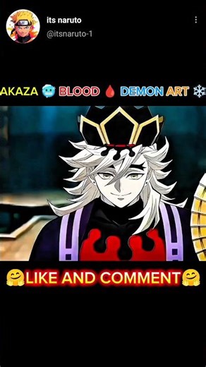 douma 🥶 blood 🩸 demon art #demonslayer #jjk #tanjiro #inosuke #douma #shorts