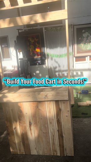 Effortless Setup of a 32-Inch Wooden Food Cart