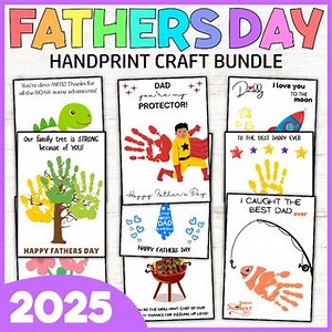 Fathers Day Craft Handprint: Father's Day Art for Preschool & Kindergarten