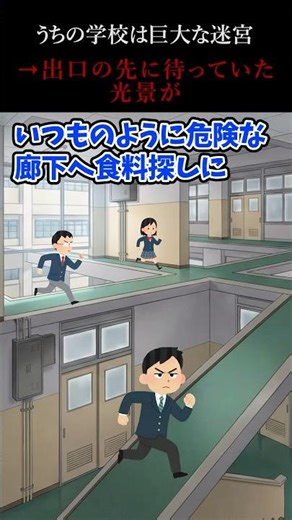 うちの学校は巨大な迷宮→出口の先に待っていた光景が… #2ch #ホラー