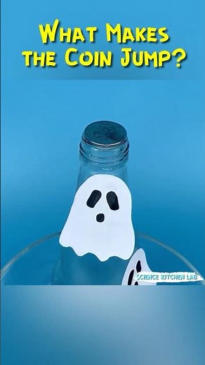 Kids' Science Experiment | The Jumping Coin on a Bottle #science #physics #airpressure