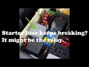 Mercedes starter fuse keeps breaking after installing an aftermarket starter relay.