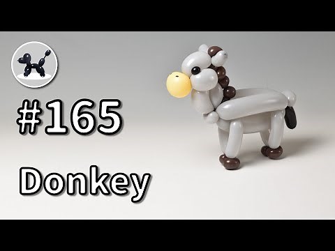 Donkey - How to Make Balloon Animals #165 / バルーンアートの作り方 #165 (ロバ)