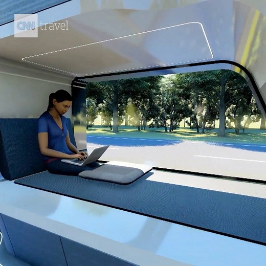 What do you get if you cross a hotel room with a self-driving vehicle? Answer: The Autonomous Travel Suite. https://cnn.it/2Kc7Ira | CNN Business