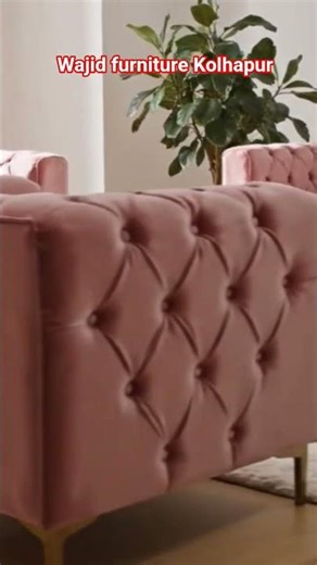 Elegant Pink Velvet Chesterfield Sofa Set | Modern Living Room Decor Ideas #interiordesign