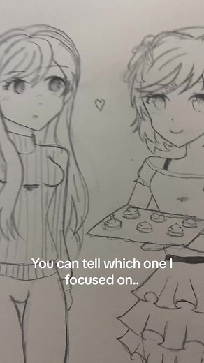 Natsuki and Yuri Fan Art Sketches | Doki Doki Literature Club