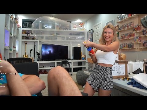 Alinity plays with a weird looking balloon