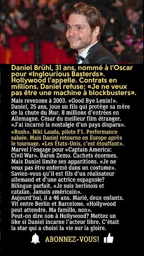 Daniel Brühl: de « Good Bye Lenin! » à Marvel, il refuse Hollywood... et vit à Barcelone