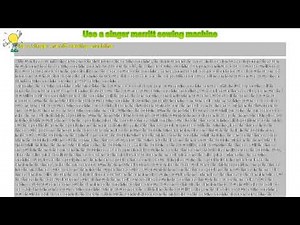 How to : Use a singer merritt sewing machine