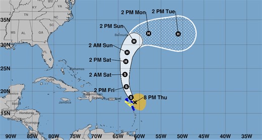 Rain, Rough Seas Expected Across USVI and Puerto Rico as Tropical Storm Jerry Passes Northeast | St. Thomas Source