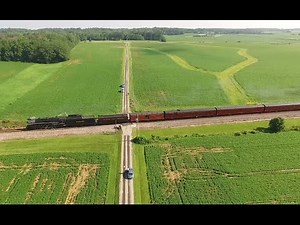 NKP 765 - Wabash Cannonball Chase (Drone Video)