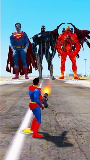 Random Superheroes VS Giant God Venom &Super Man&Thanos Dog#gtav #youtubeshorts #shorts #gta