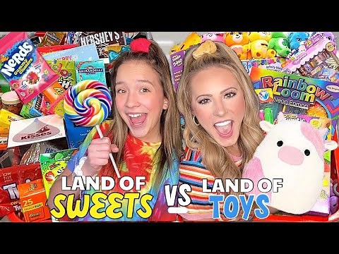 LAND OF SWEETS 🍭🧁VS LAND OF TOYS 🧸🪀 NO BUDGET TARGET SHOPPING CHALLENGE!