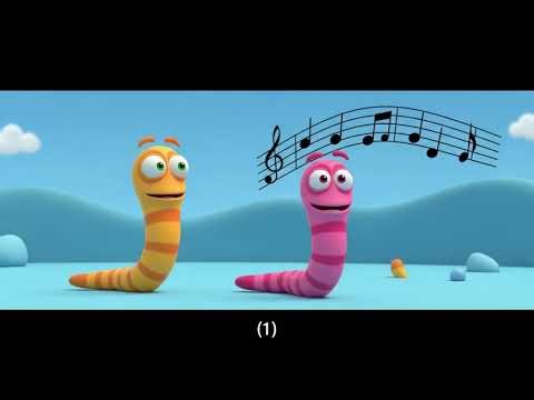 🪱 Wiggly Worm Song | Funny Cartoon Nursery Rhyme for Kids 🎶