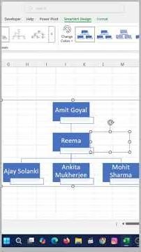 Excel Table Function how to make organizational charts
