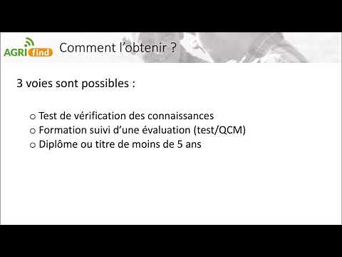 Comment obtenir son certiphyto pour la première fois / Avoir son certificat individuel (formation)