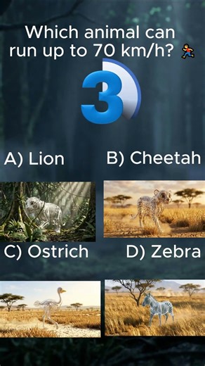Can You Guess the 70 km/h Animal? 🤔