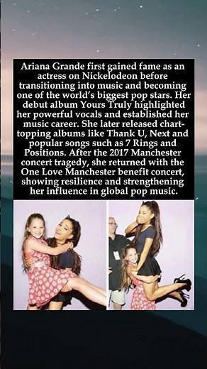Ariana Grande: From Nickelodeon Star to Global Pop Icon #ArianaGrande #PopStar #ThankUNext