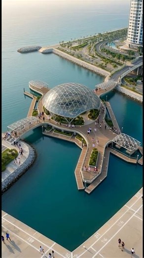 America Needs This Futuristic Sea Turtle Bridge 🌊🐢 | Next-Level Coastal Design #shorts #usa