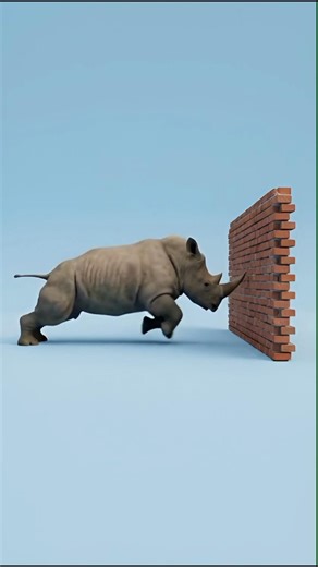 Which Wall Is Capable Of Rhinoceros Power 🦏 #facts #rhino #shortsfeed
