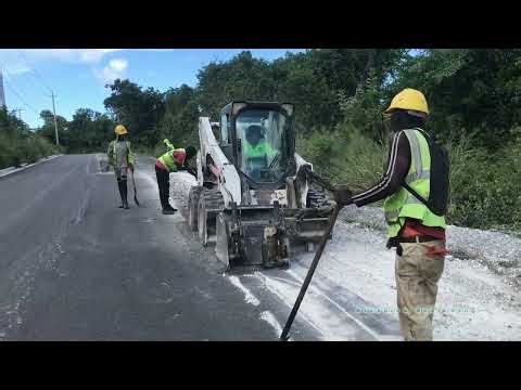 KEN JONES HIGH WAY] Ripping Up Back The Brand New ROAD Because Of Damage Asphalt] Eastern St Thomas.