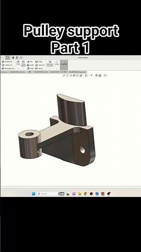 Pulley Support Part 1 SolidWorks Tutorial! SolidWorks