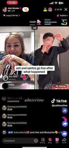 Ashley Trevino and Santos Share Live Moments