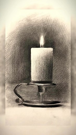 How to Draw a Candle Step by Step | Pencil Sketch Tutorial