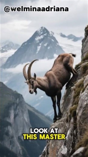 ☆​Incredible Mountain Goats Defy Gravity | Nature's Extreme Climbers #Goats #Wildlife #YouTubeShorts