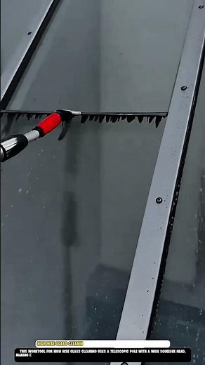 High Rise Glass Cleaning Worktool with Telescopic Pole Efficiency