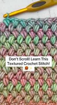 Crochet Bean Stitch 🧶✨ Easy Crochet Texture With a Simple Crochet Stitch!