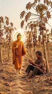 Faith in the Fields: Buddha's Blessing Brings Abundance 🥭✨​#Buddha #Blessing