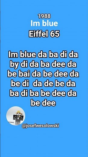 ‪@eiffel65‬ I'm blue lyrics