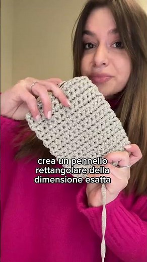 Fondo rettangolare per clutch #borseuncinetto #crochet #uncinetto