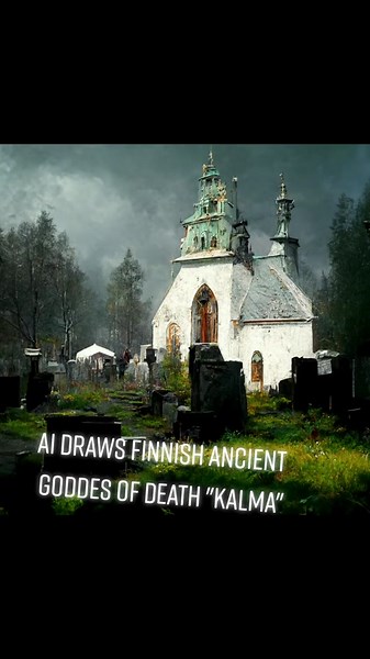 AI Art: Finnish Goddess of Death by Hedwig Hensel Hoess