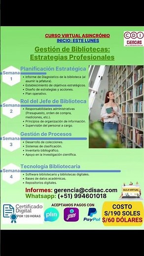 Curso: "Gestión de bibliotecas: estrategias profesionales"