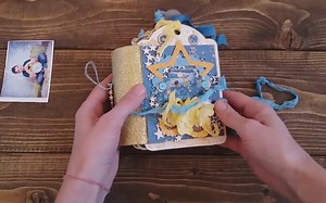 手工相册 Graphic45 Dreamland 背景纸标签相册教程