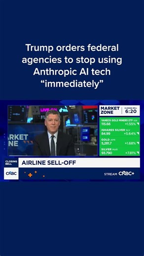 President Donald Trump ordered U.S. government agencies to “immediately cease” using technology from the artificial intelligence company Anthropic. Trump’s abrupt and unexpected order came as the AI startup faces pressure by the Defense Department to comply with demands that it can use the company’s technology without restrictions sought by Anthropic. The company wants the Pentagon to assure it that the AI models will not be used for fully autonomous weapons or mass domestic surveillance of Amer