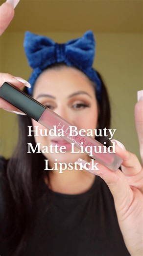 Huda beauty matte liquid lipstick in “bombshell” @Huda Beauty @sephora #hudabeautygiftedme #hudabeauty #nationallipstickday #liquidlipstick #makeuptutorial #makeuptiktok