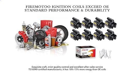 FIREMOTOO Ignition Coil Pack for 99-09 Escalade, Silverado