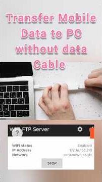Transfer Mobile Data to PC without data Cable | how to use Wifi FTP server IP