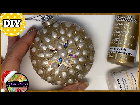 Gold and Pearl Dot Art Mandala Ornament Painting Tutorial